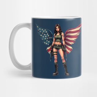 American Flag Angel Mug